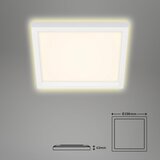BRILONER 7362-016 - led plafonska svetiljka cadre LED/18W/230V 29,6x29,6 cm bela | Eponuda.com