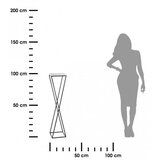  Stalak za cveće LOFT 100x24 cm crna/bela | Eponuda.com