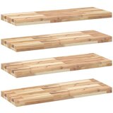  Plutajuće police 4 kom 100x30x4 cm Neobrađeno puno drvo akacije | shoptok.hr