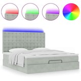 vidaXL okvir kreveta s madracima svijetlosivi 200x200cm baršunasti | shoptok.hr
