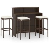  4-dijelni vrtni barski set s jastucima smeđi | shoptok.hr