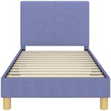 Krevet za djecu s uzglavljem Traper plava 80 x 160 cm tkanina | Eponuda.com