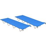  Kreveti za kampiranje 2 kom 180x60x19 cm tkanina i čelik plavi Cijene