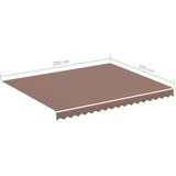  Zamjenska tkanina za tendu smeđa 3 x 2 5 m | shoptok.hr