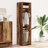 vidaXL Garderobna omara starinski les 50x50x200 cm inženirski les | Shoptok.si