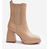 Boto Women's platform and heel ankle boots in beige Stelares | ePonuda.com