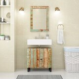 Ogledalo 70 x 50 cm od masivnog obnovljenog drva i stakla | shoptok.hr