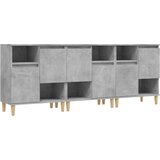Maison Chic Komoda - Predalnik 3 kosa betonsko siva 60x35x70 cm inženirski les, (21719638) | Shoptok.si