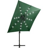  Konzolni suncobran sa šipkom i LED svjetlima 250 cm zeleni | shoptok.hr