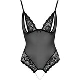 Cottelli - odprto telo s čipko z biseri (črno) - M | Shoptok.si