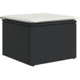  9-dijelni set vrtnih sofa s jastucima crni od poliratana Crna | shoptok.hr
