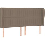  Vzglavje z ušesi taupe 203x23x118/128 cm blago, (20953019) | Shoptok.si