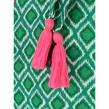 Zwillingsherz Obleka 'Ivana' zelena / roza / bela | Shoptok.si