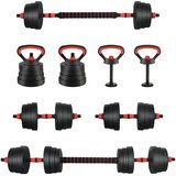  Set utega 4-u-1: bučica, težinska šipka i kettlebell 20 kg | shoptok.hr