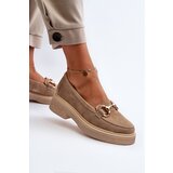 Zazoo 3429 Suede Women's Moccasins With Decoration Beige | shoptok.hr