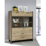 Hom`in Visoka Komoda Flash, Barva Hrasta, Siva | Shoptok.si