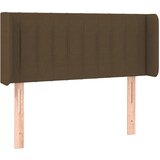 vidaXL Vzglavje z ušesi temno rjavo 93x16x78/88 cm blago, (20736852) Cene