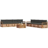  Set vanjskih sofa 9 kom. Prirodna i antracit 79 x 79 x 37 cm | shoptok.hr