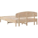  Okvir za krevet s uzglavljem 140x200 cm od masivne borovine | shoptok.hr