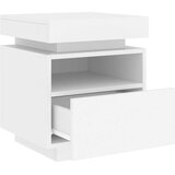  Noćni ormarići s LED svjetlima 2 kom bijeli 40 x 39 x 48,5 cm | Eponuda.com