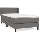 Maison Chic Box spring postelja - Vzmetna postelja z vzmetnico siva 90x200 cm umetno usnje SL21164, (21893156) | Shoptok.si