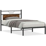 vidaXL Posteljni okvir brez vzmetnice hrast 100x200 cm inženirski les | Shoptok.si