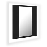 Maison Chic LED Kopalniška omarica - Kopalniški kabinet z ogledalom črna 40x12x45 cm akril, (21794382) Cene