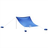 Nadstrešnica za plažu s pješčanim sidrima plava 304 x 300 cm | shoptok.hr