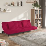  Dvosjed na razvlačenje s dva jastuka boja vina baršunasti | shoptok.hr