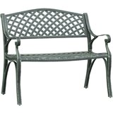 vidaXL vrtna klupa 102 cm od lijevanog aluminija zelena | shoptok.hr
