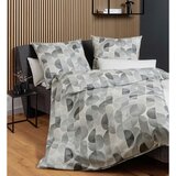 Janine POSTELJNINA 135/200 cm bombažni flanel srebrne barve | Shoptok.si