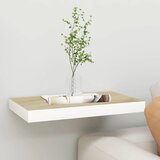 vidaXL Plutajuća zidna polica boja hrasta i bijela 40x23x3,8 cm MDF Cijene