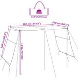 vidaXL Vodoodporna tarpaulin 302 x 240 x 240 cm | Shoptok.si