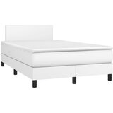  Krevet box spring s madracem bijeli 120x190 cm od umjetne kože | shoptok.hr