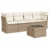  5-dijelni vrtni set sofa s jastucima bež od poliratana | shoptok.hr