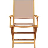  3-dijelni bistro set od tkanine i masivnog drva smeđesivi | Eponuda.ba