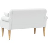  Ljubavni kauč s gumbima Bijela 120 x 65 x 79 cm Tkanina | Eponuda.com