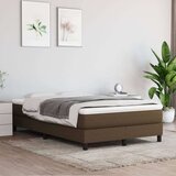  Box spring postelja z vzmetnico temno rjav 120x200 cm blago, (20726432) Cene