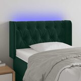  LED uzglavlje tamnozeleno 83x16x78/88 cm baršunasto | shoptok.hr