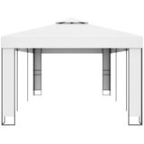 vidaXL Sjenica s dvostrukim krovom 3 x 6 m bijela | shoptok.hr