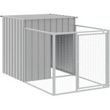  Kućica za pse s igralištem svjetlosiva 110x609x110 cm čelična | shoptok.hr