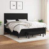 The Living Store Box spring postelja z vzmetnico črna 180x200 cm blago - Box Spring Postelja, (21512092) Cene