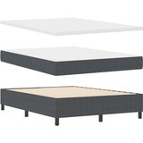  Krevet s opružnom kutijom s madracem Tamno sivi 140x200 cm Baršunasta tkanina | shoptok.hr