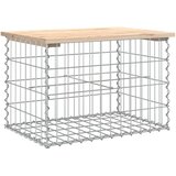  Vrtna klupa s gabionskim dizajnom 63x44x42 cm masivna borovina | Eponuda.com