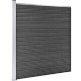  Set panela za ogradu WPC 699 x 186 cm crni | shoptok.hr
