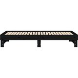  Izvlečna dnevna postelja črna 2x(80x200) cm trdna borovina, (20725433) | Shoptok.si