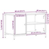 TV ormarić od starog drva 80x40x50 cm od komprimiranog drveta i čelika | shoptok.hr
