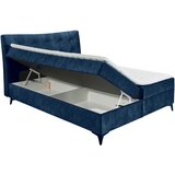 MID.YOU POSTELJA Z VZMETNICO 180 cm x 200 cm , tekstil, leseni material modra | Shoptok.si