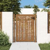 vidaXL Vrtna vrata 105 x 130 cm od čelika COR-TEN s uzorkom bambusa cijene