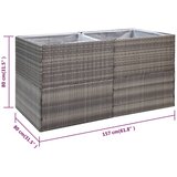  Vrtna sadilica siva 157 x 80 x 80 cm od poliratana | Shoptok.si